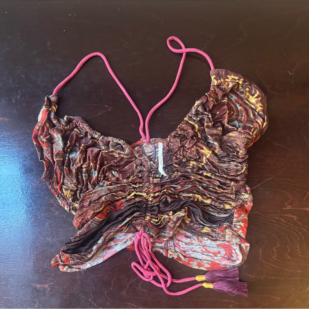 Free people deep v top